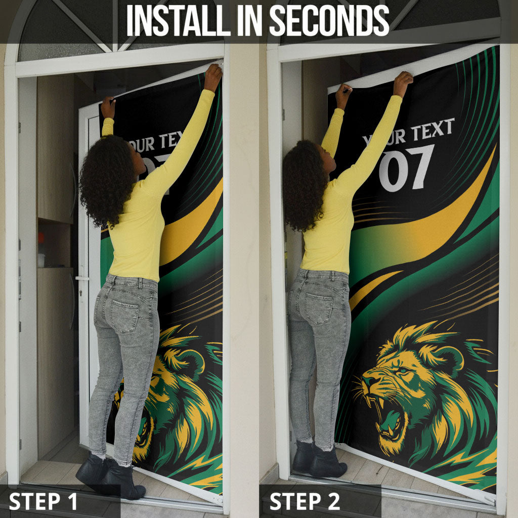 Afro-Jamaica Heritage Custom Door Cover Roaring Lion