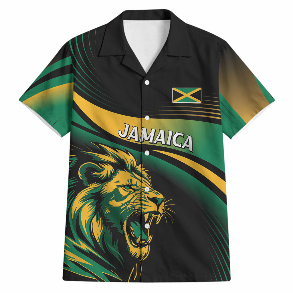 Afro-Jamaica Heritage Custom Hawaiian Shirt Roaring Lion