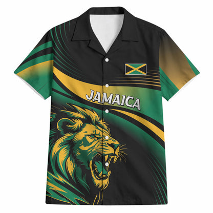 Afro-Jamaica Heritage Custom Hawaiian Shirt Roaring Lion