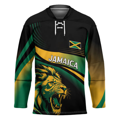Afro-Jamaica Heritage Custom Hockey Jersey Roaring Lion
