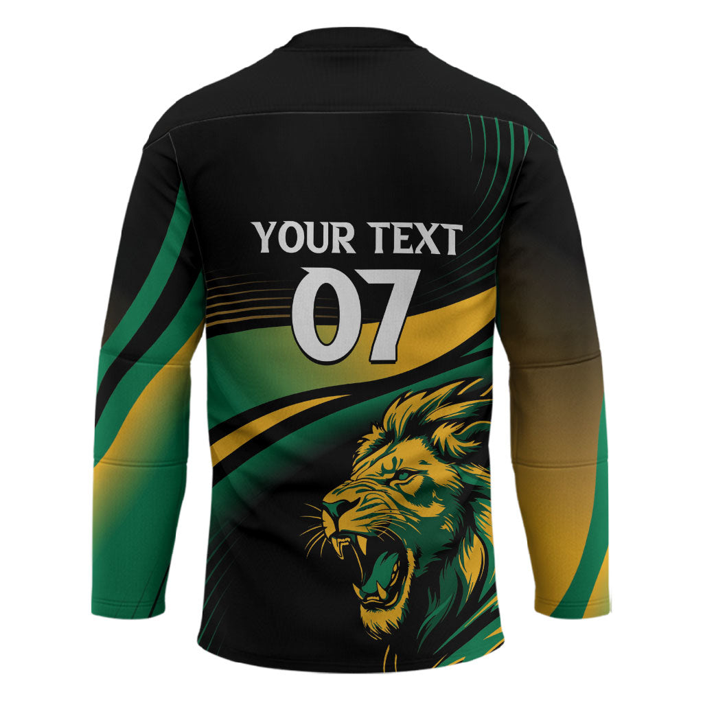 Afro-Jamaica Heritage Custom Hockey Jersey Roaring Lion