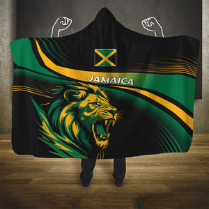 Afro-Jamaica Heritage Hooded Blanket Roaring Lion
