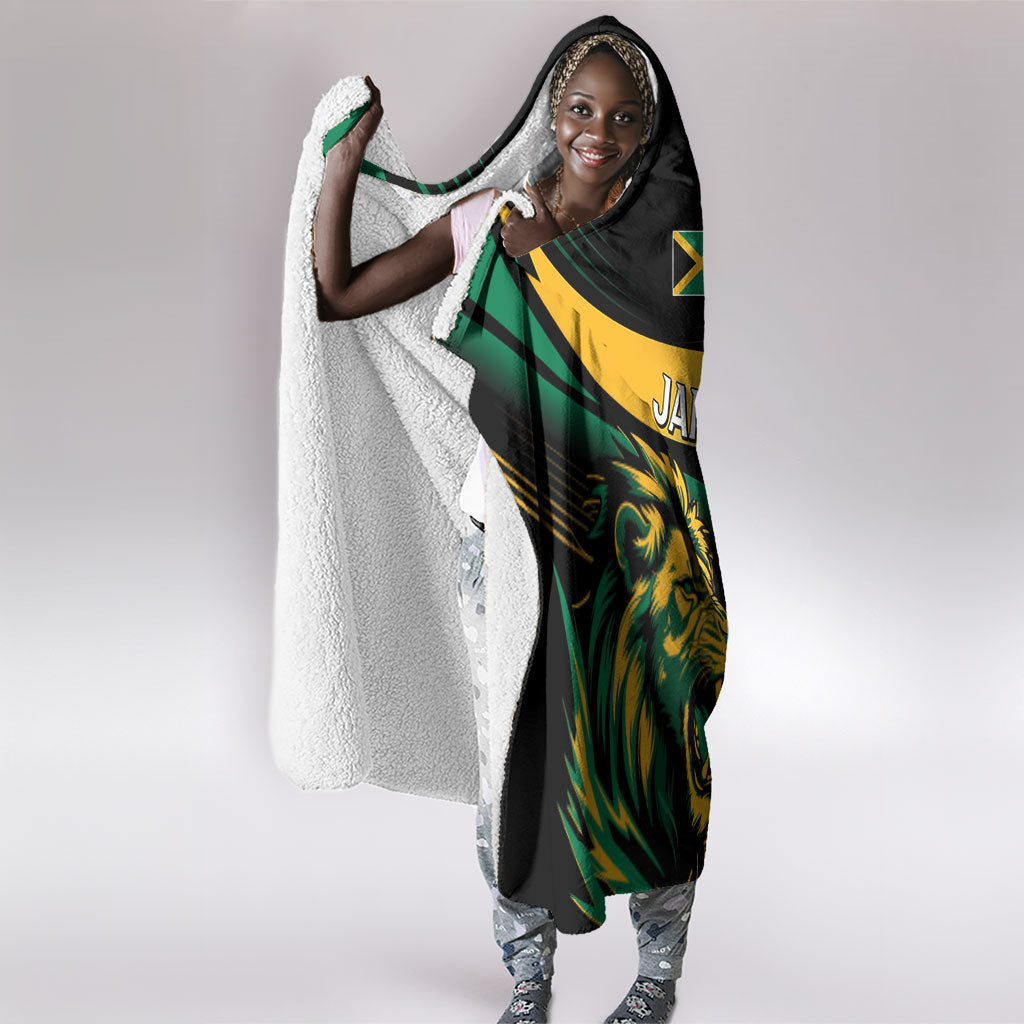Afro-Jamaica Heritage Hooded Blanket Roaring Lion