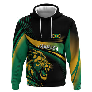 Afro-Jamaica Heritage Custom Hoodie Roaring Lion