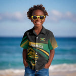 Afro-Jamaica Heritage Custom Kid Hawaiian Shirt Roaring Lion