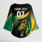 Afro-Jamaica Heritage Custom Kimono Sleeve Blouse Roaring Lion