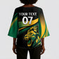 Afro-Jamaica Heritage Custom Kimono Sleeve Blouse Roaring Lion