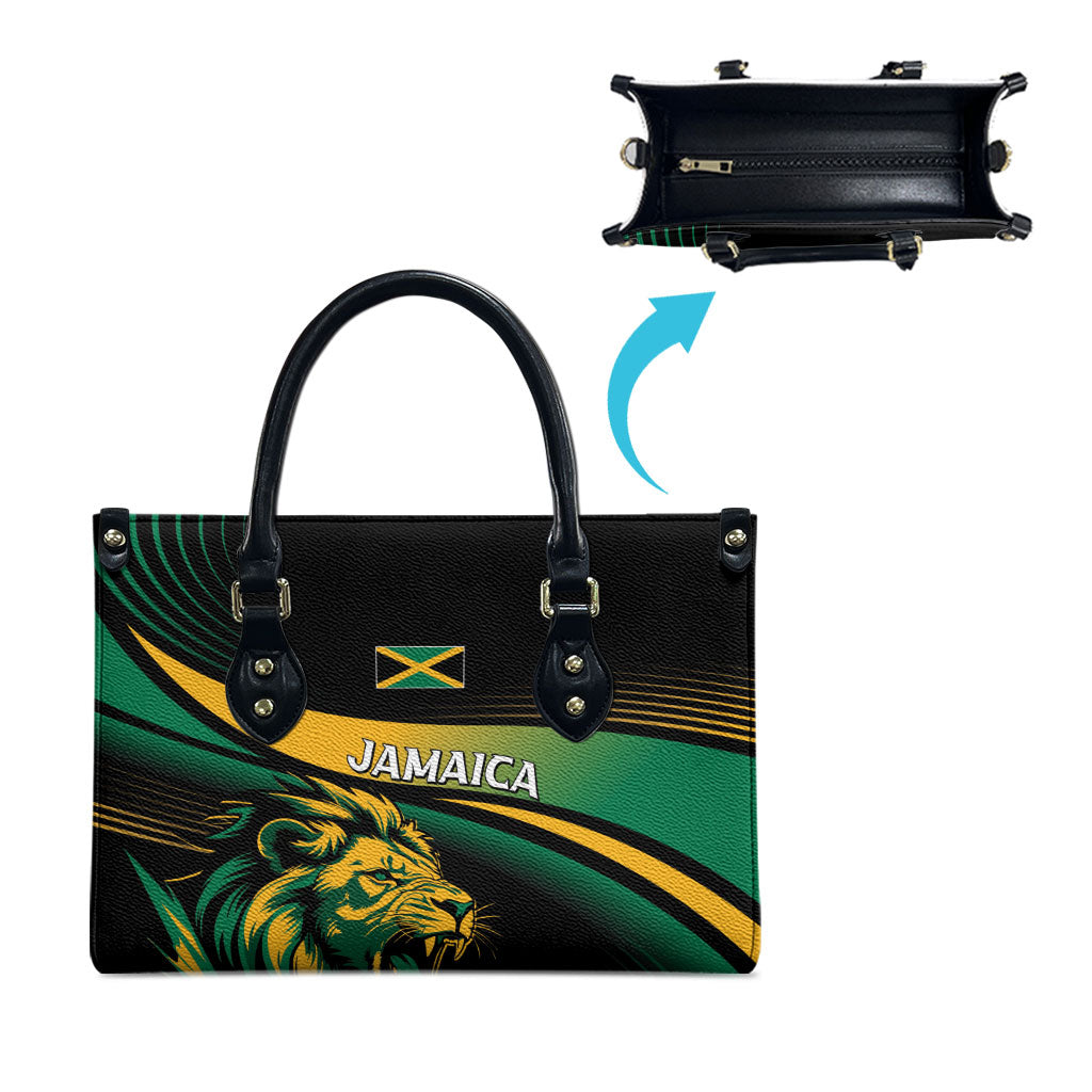 Afro-Jamaica Heritage Leather Bag Roaring Lion
