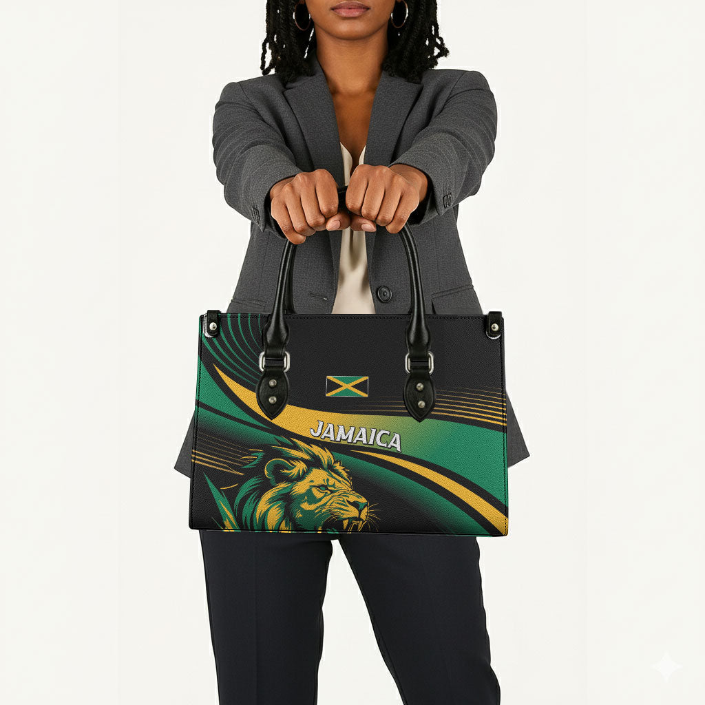 Afro-Jamaica Heritage Leather Bag Roaring Lion