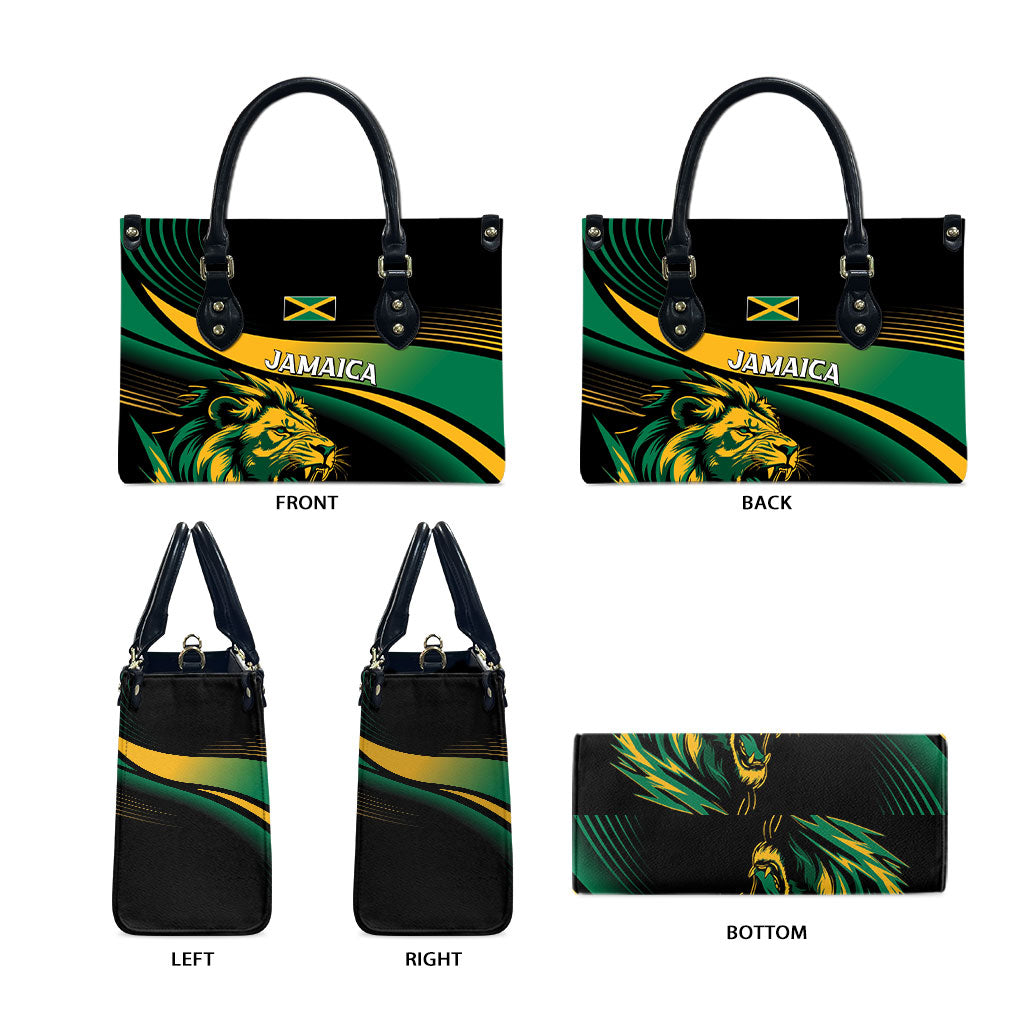 Afro-Jamaica Heritage Leather Bag Roaring Lion