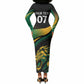 Afro-Jamaica Heritage Custom Long Sleeve Bodycon Dress Roaring Lion