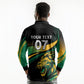 Afro-Jamaica Heritage Custom Long Sleeve Polo Shirt Roaring Lion