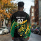 Afro-Jamaica Heritage Custom Long Sleeve Shirt Roaring Lion