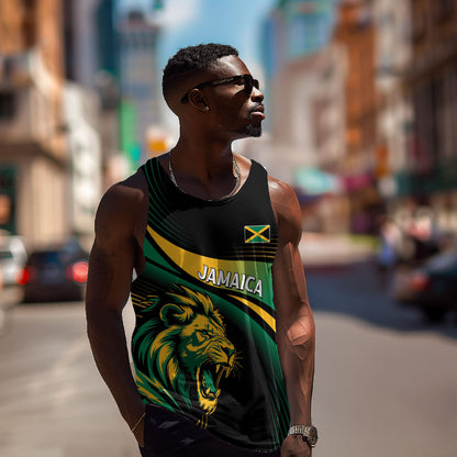 Afro-Jamaica Heritage Custom Men Tank Top Roaring Lion