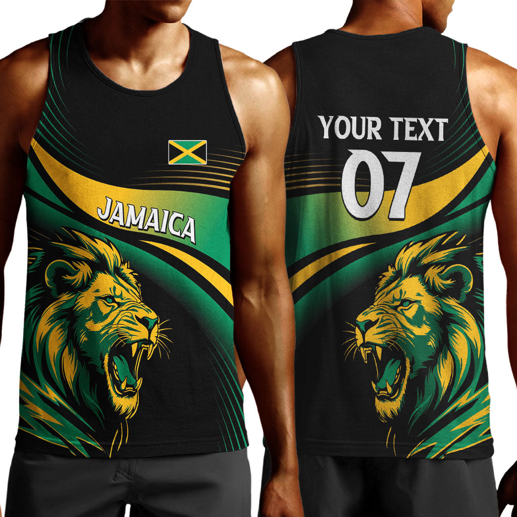 Afro-Jamaica Heritage Custom Men Tank Top Roaring Lion