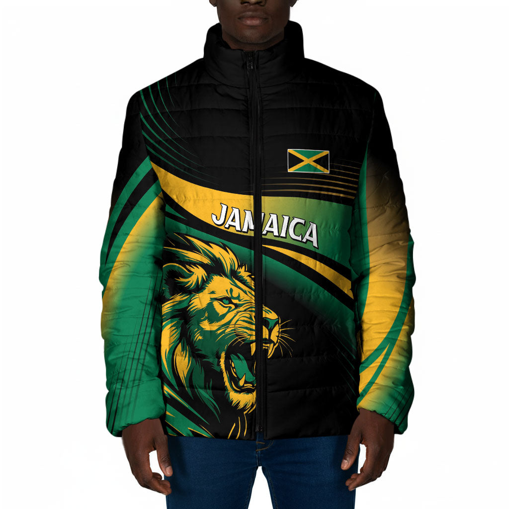 Afro-Jamaica Heritage Custom Padded Jacket Roaring Lion