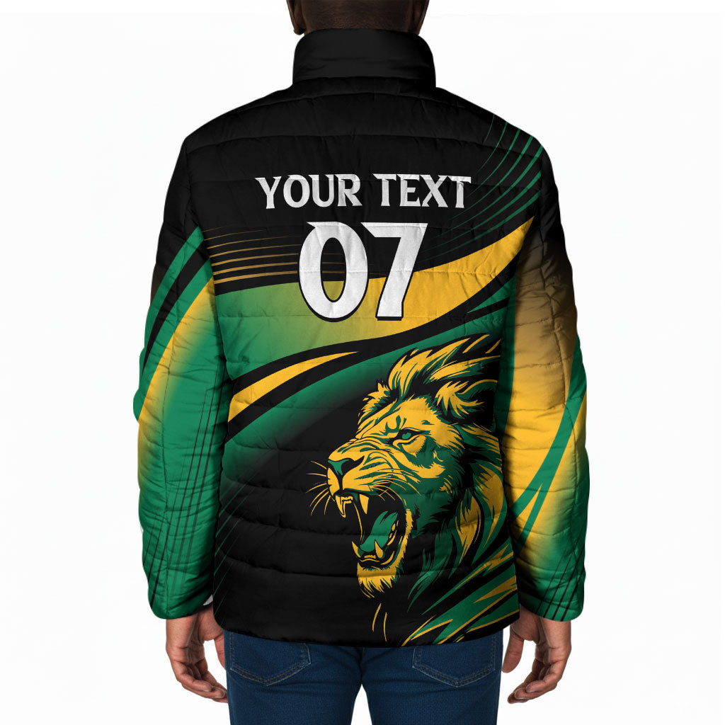Afro-Jamaica Heritage Custom Padded Jacket Roaring Lion