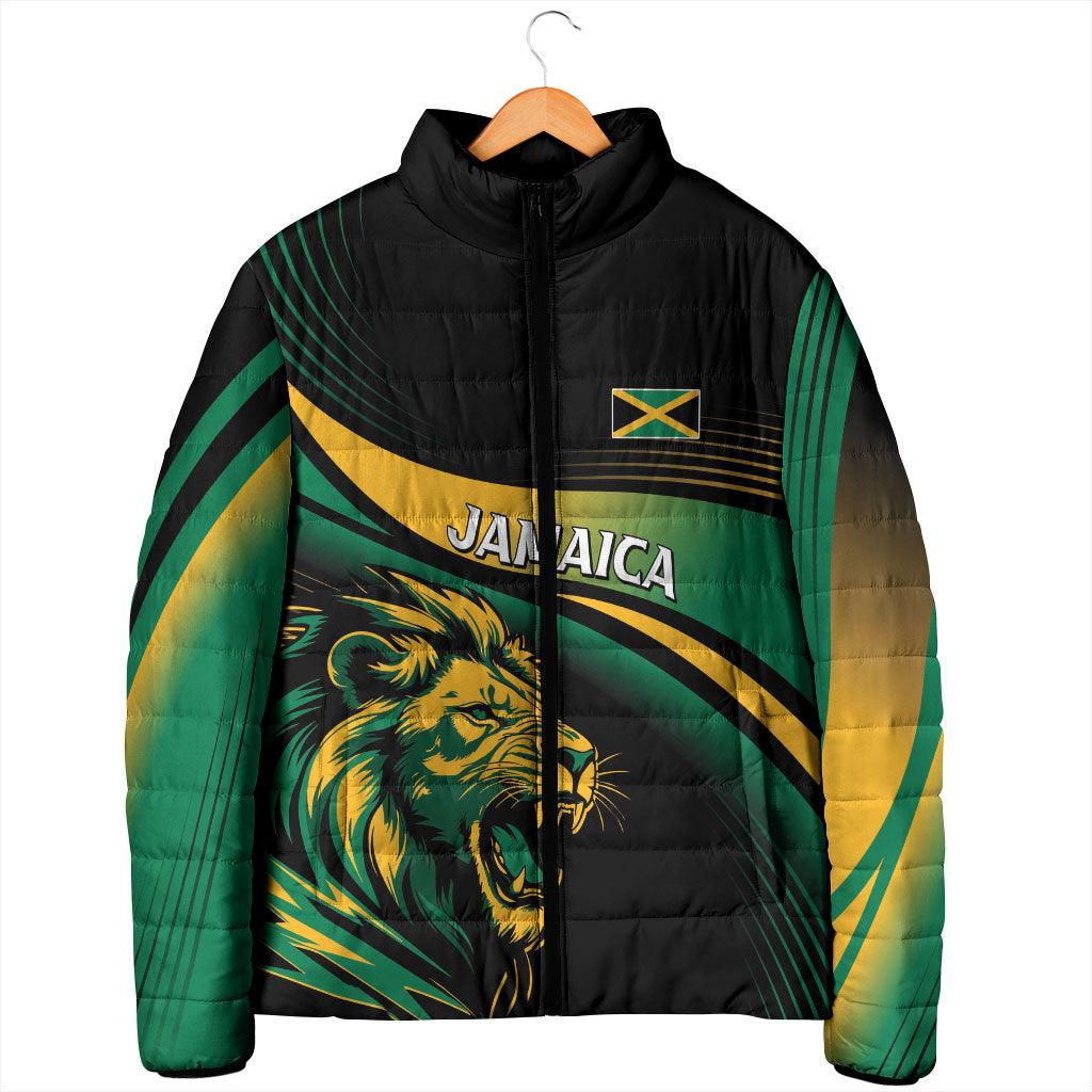 Afro-Jamaica Heritage Custom Padded Jacket Roaring Lion