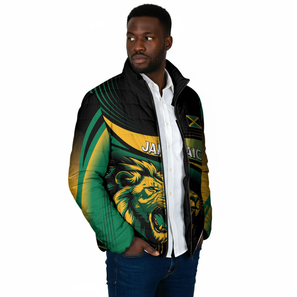 Afro-Jamaica Heritage Custom Padded Jacket Roaring Lion