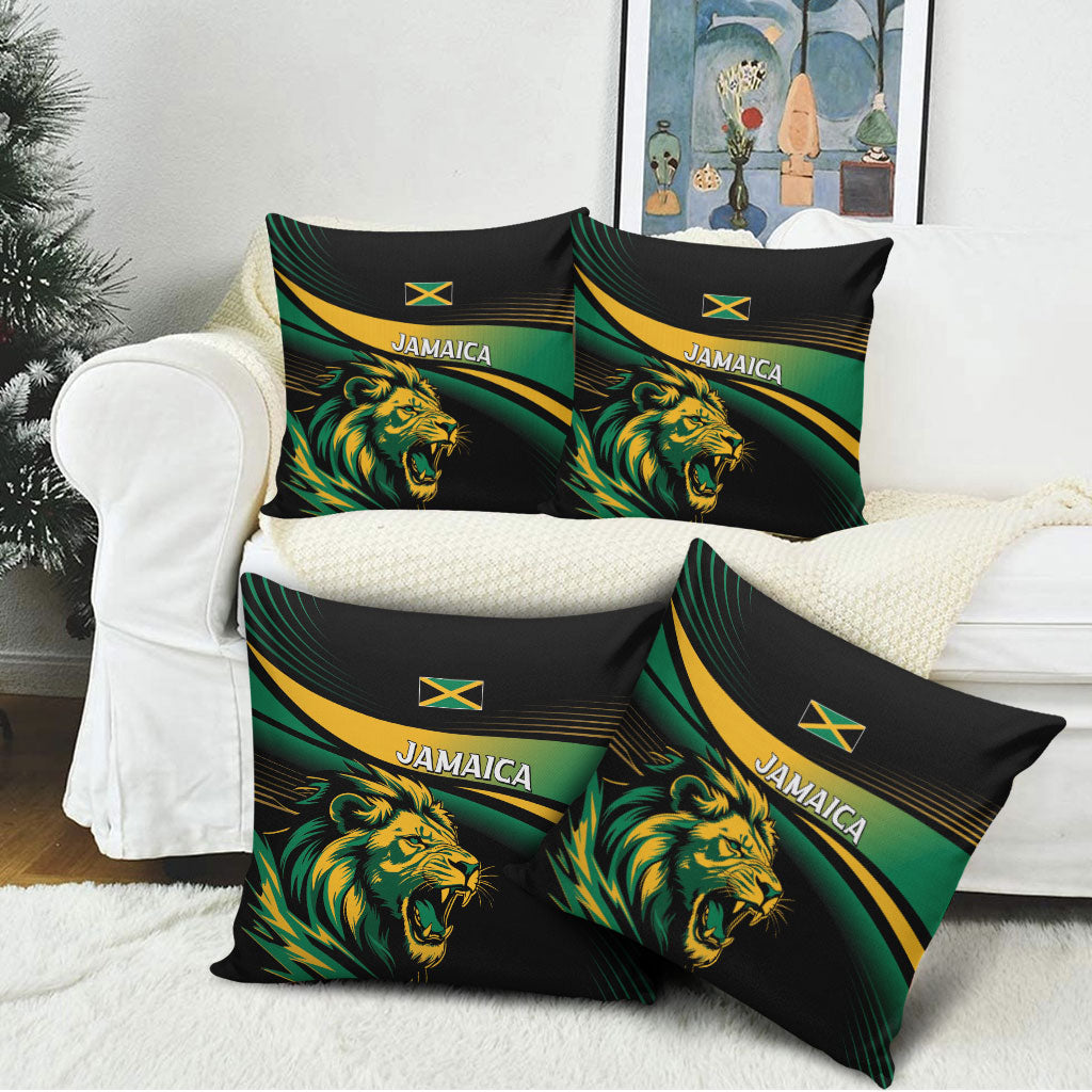 Afro-Jamaica Heritage Pillow Cover Roaring Lion