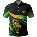 Afro-Jamaica Heritage Custom Polo Shirt Roaring Lion