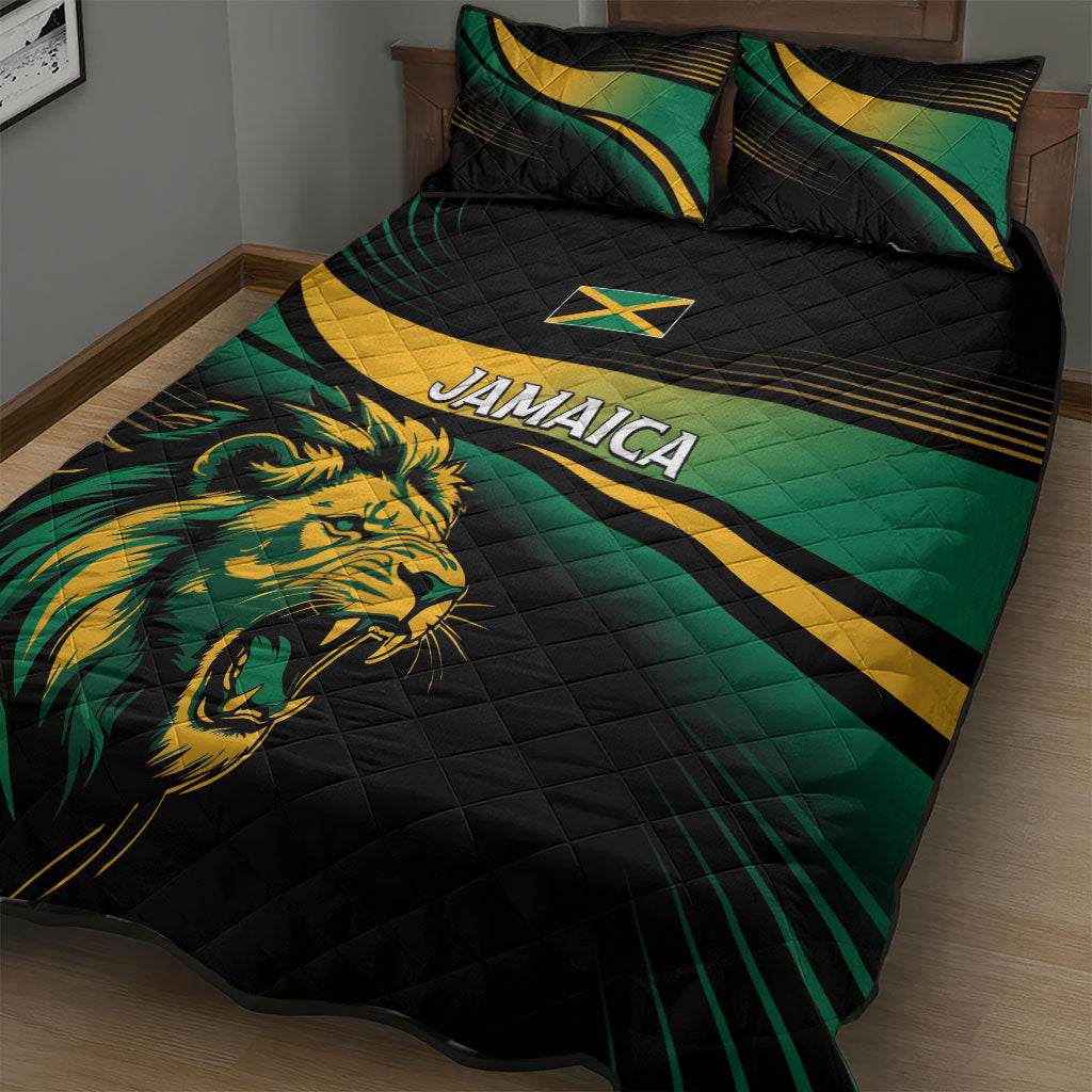 Afro-Jamaica Heritage Quilt Bed Set Roaring Lion