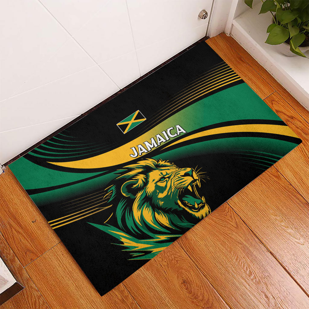 Afro-Jamaica Heritage Rubber Doormat Roaring Lion