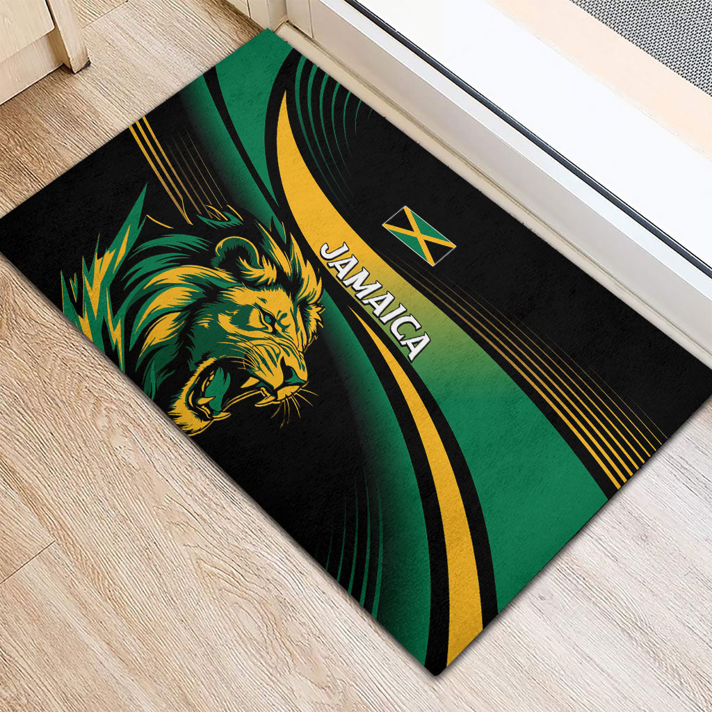 Afro-Jamaica Heritage Rubber Doormat Roaring Lion