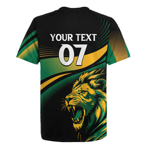 Afro-Jamaica Heritage Custom Rugby Jersey Roaring Lion