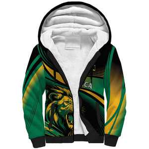 Afro-Jamaica Heritage Custom Sherpa Hoodie Roaring Lion