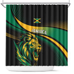 Afro-Jamaica Heritage Shower Curtain Roaring Lion