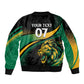 Afro-Jamaica Heritage Custom Sleeve Zip Bomber Jacket Roaring Lion