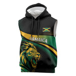 Afro-Jamaica Heritage Custom Sleeveless Hoodie Roaring Lion