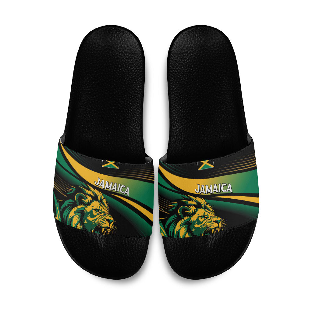 Afro-Jamaica Heritage Slide Sandals Roaring Lion
