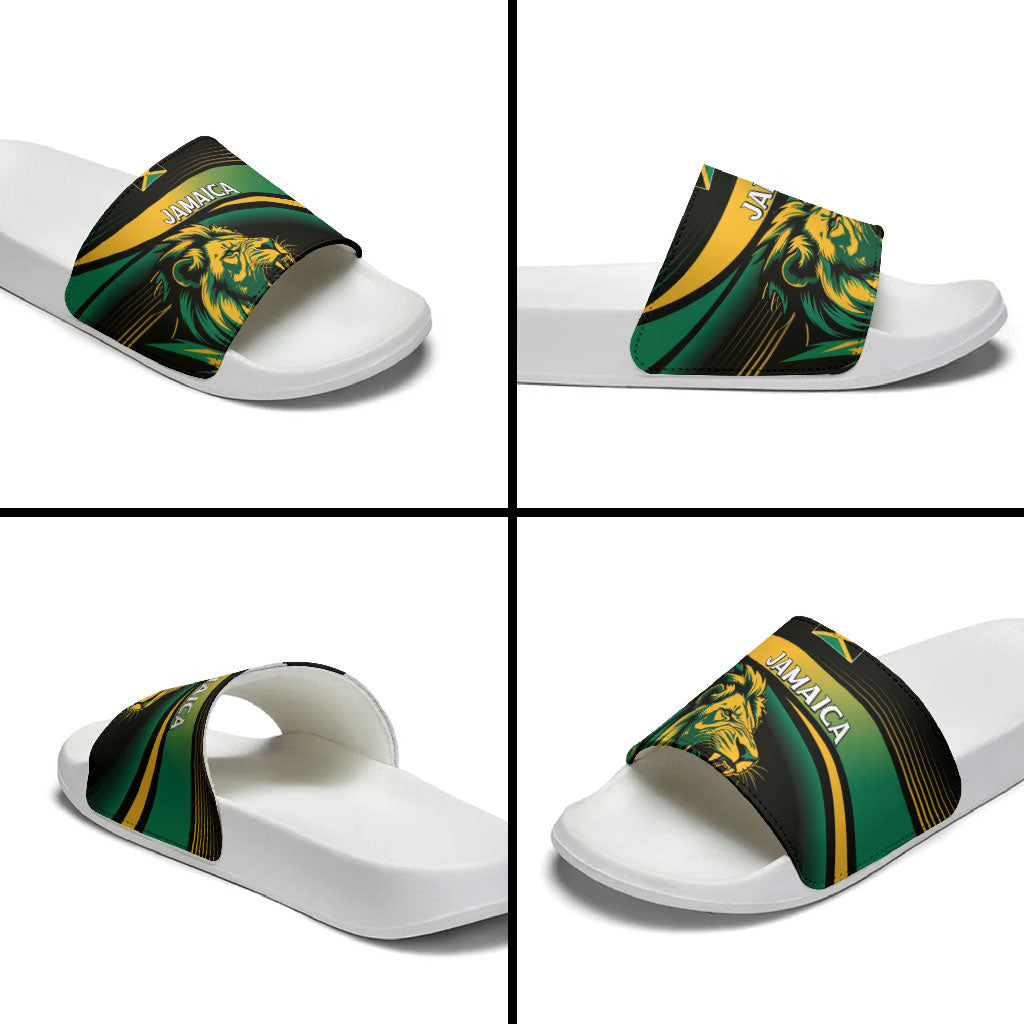 Afro-Jamaica Heritage Slide Sandals Roaring Lion
