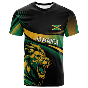 Afro-Jamaica Heritage Custom T shirt Roaring Lion