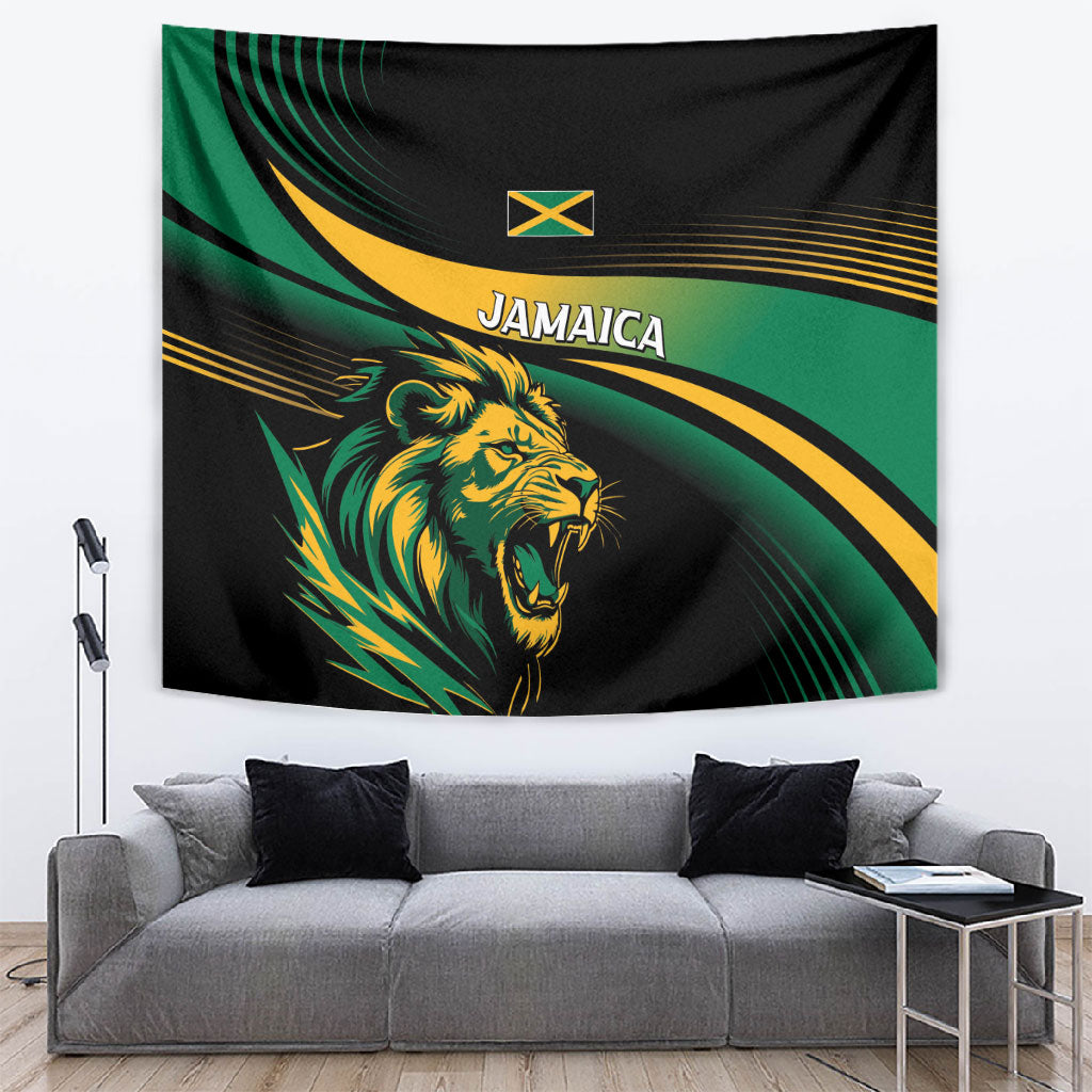 Afro-Jamaica Heritage Tapestry Roaring Lion