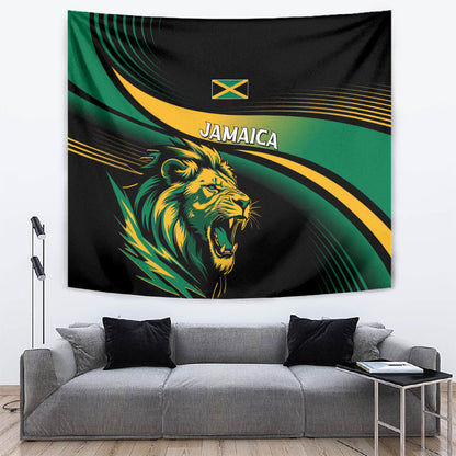Afro-Jamaica Heritage Tapestry Roaring Lion