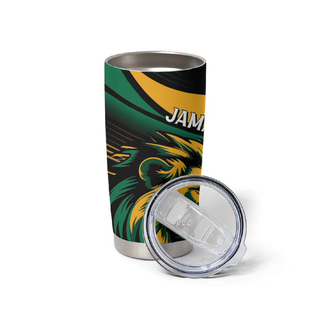 Afro-Jamaica Heritage Custom Tumbler Cup Roaring Lion