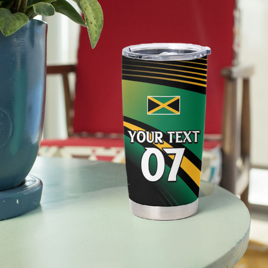Afro-Jamaica Heritage Custom Tumbler Cup Roaring Lion