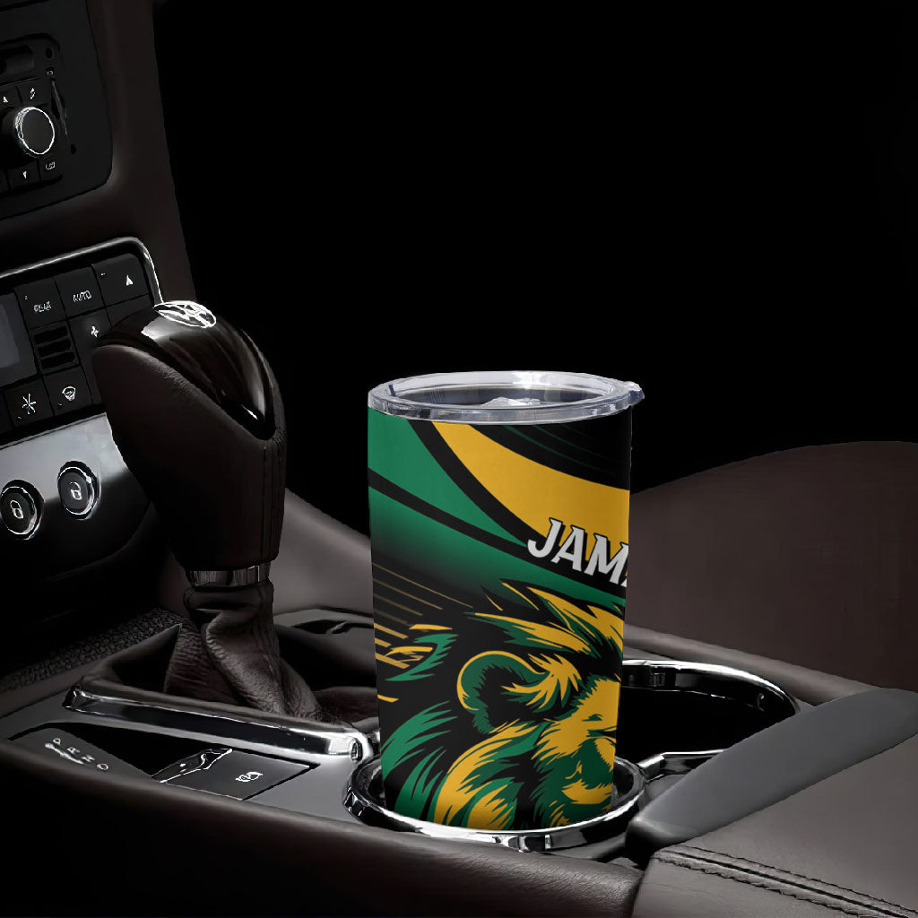 Afro-Jamaica Heritage Custom Tumbler Cup Roaring Lion