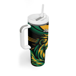 Afro-Jamaica Heritage Custom Tumbler With Handle Roaring Lion