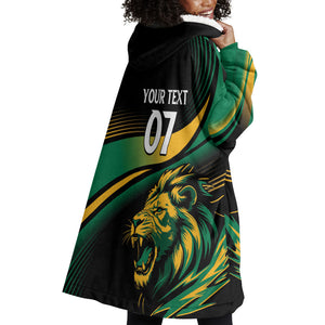Afro-Jamaica Heritage Custom Wearable Blanket Hoodie Roaring Lion