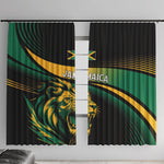 Afro-Jamaica Heritage Window Curtain Roaring Lion