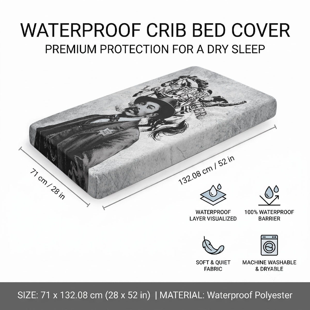 Black Cowboys - The Real Lone Ranger Reeves Baby Bed Cover