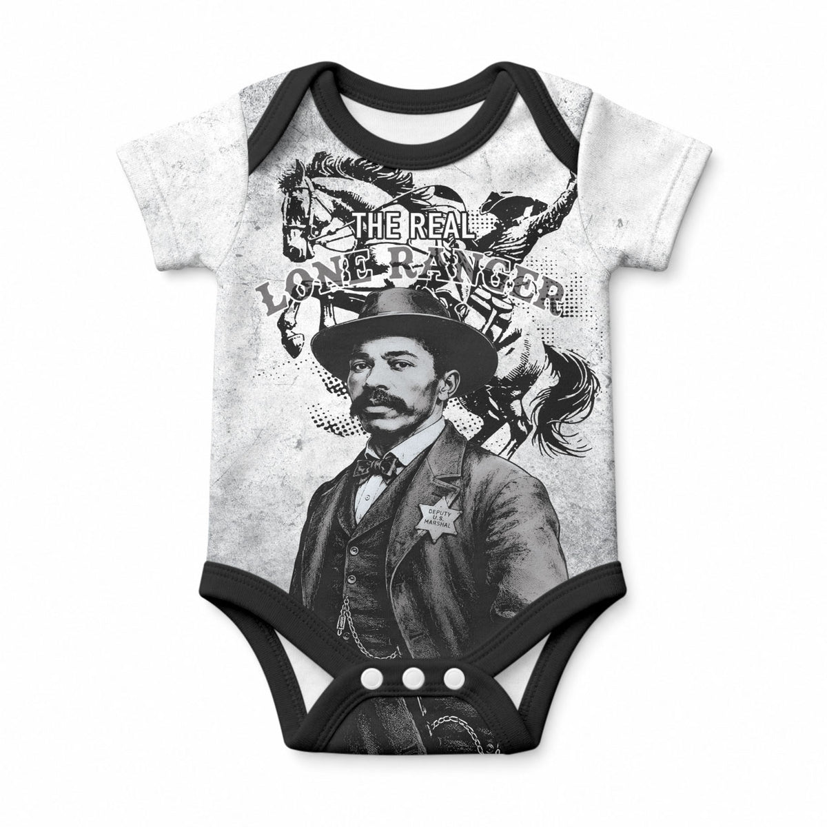 Black Cowboys - The Real Lone Ranger Reeves Baby Onesie