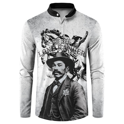 Black Cowboys - The Real Lone Ranger Reeves Button Sweatshirt