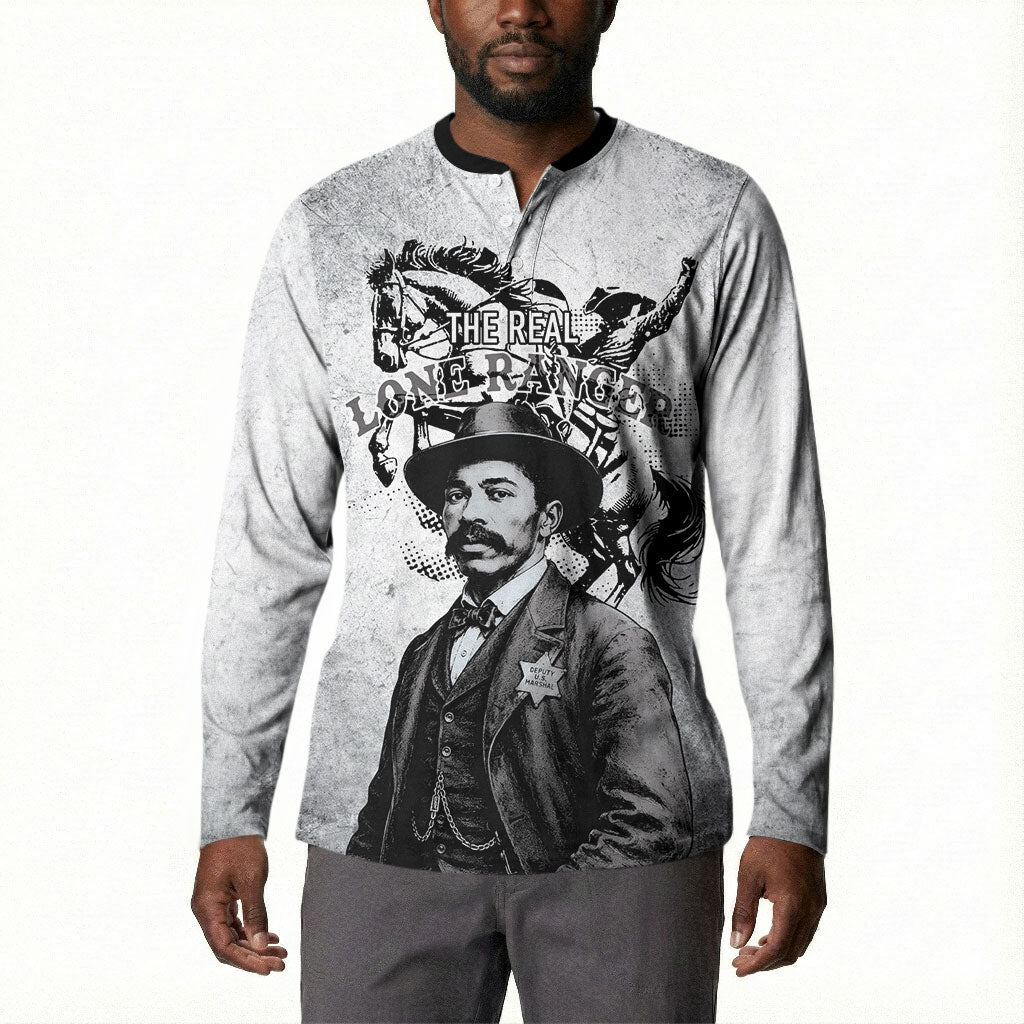 Black Cowboys - The Real Lone Ranger Reeves Button Sweatshirt