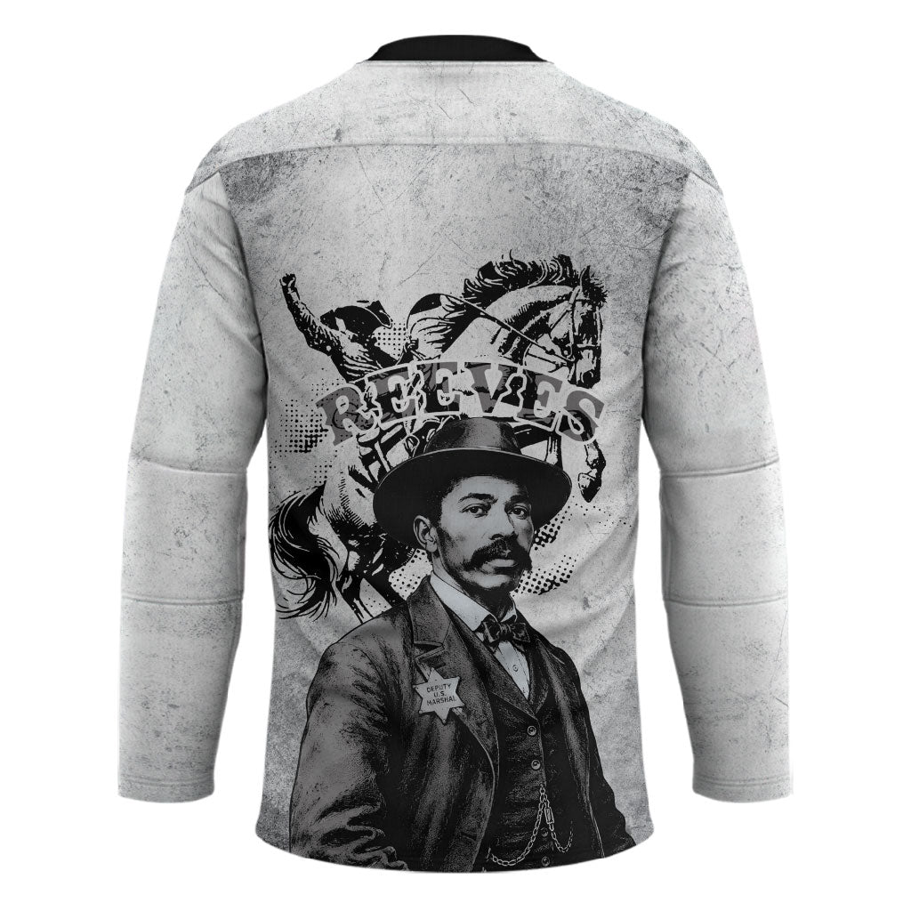 Black Cowboys - The Real Lone Ranger Reeves Hockey Jersey