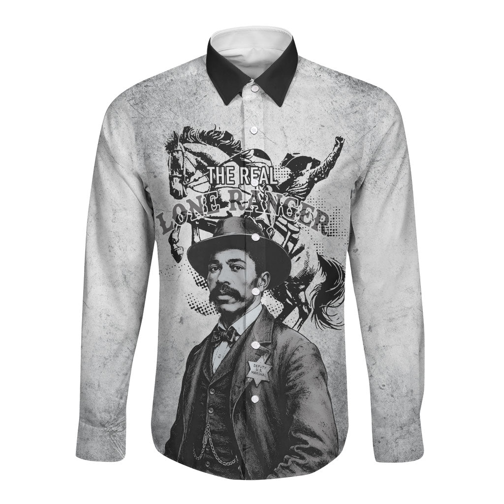 Black Cowboys - The Real Lone Ranger Reeves Long Sleeve Button Shirt